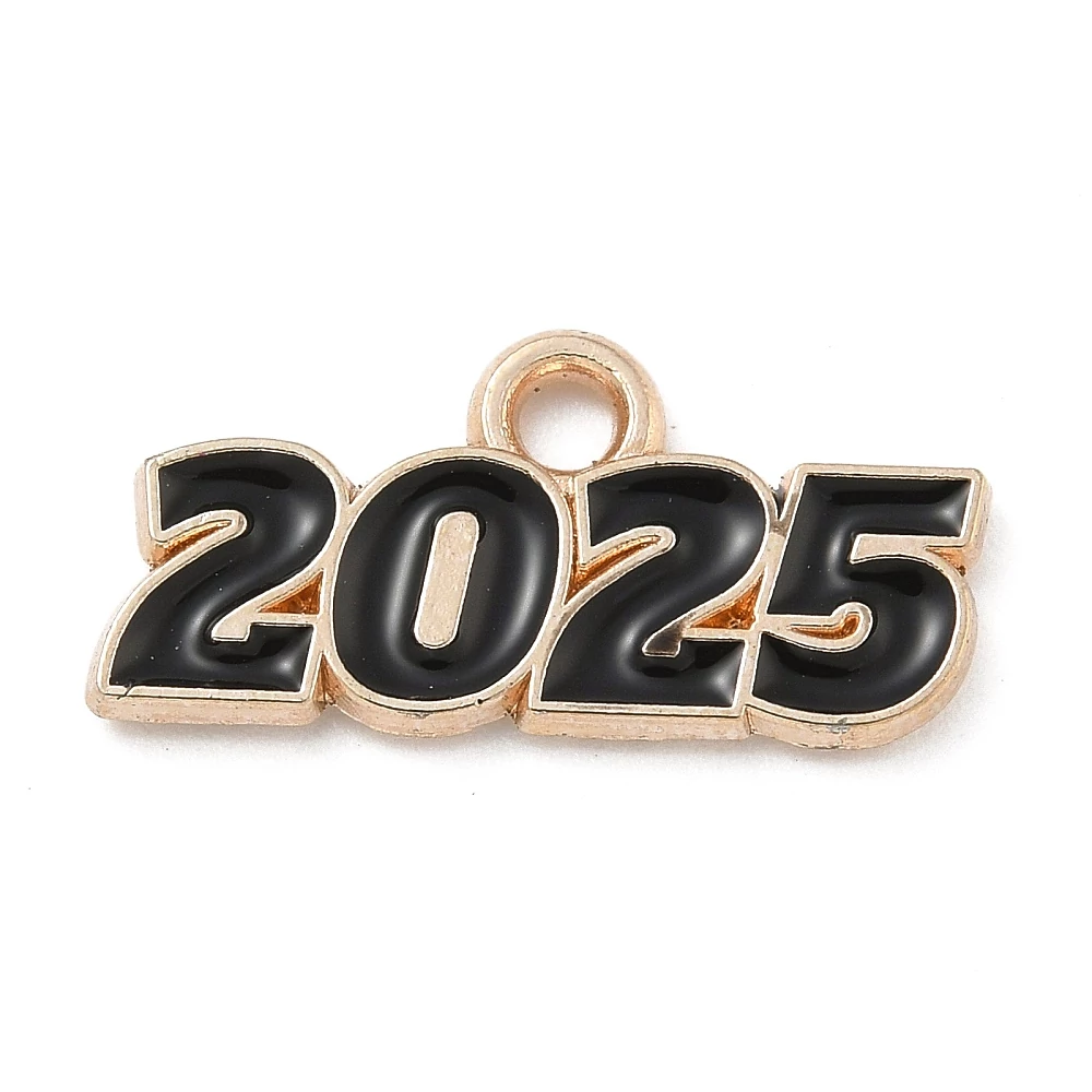 2025-ös zománcozott fityegő (9x18x1.5mm)