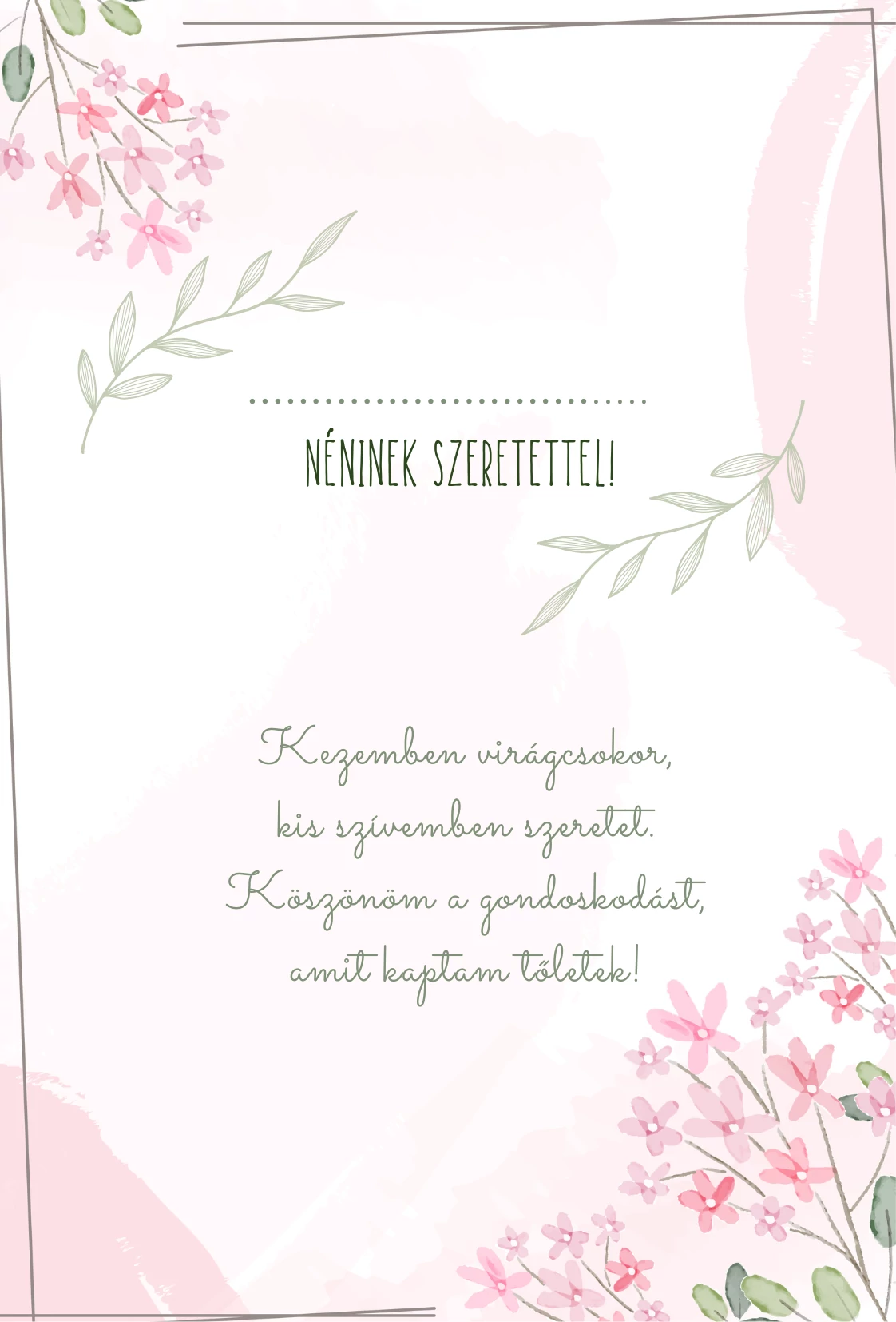 Ajándék kísérő kártya 