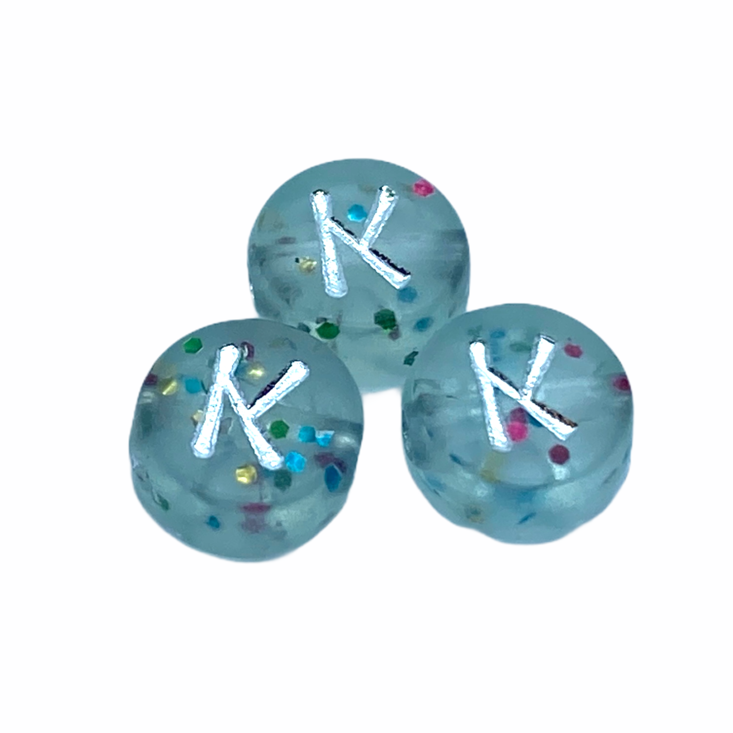 Műanyag glitterrel díszített kör 