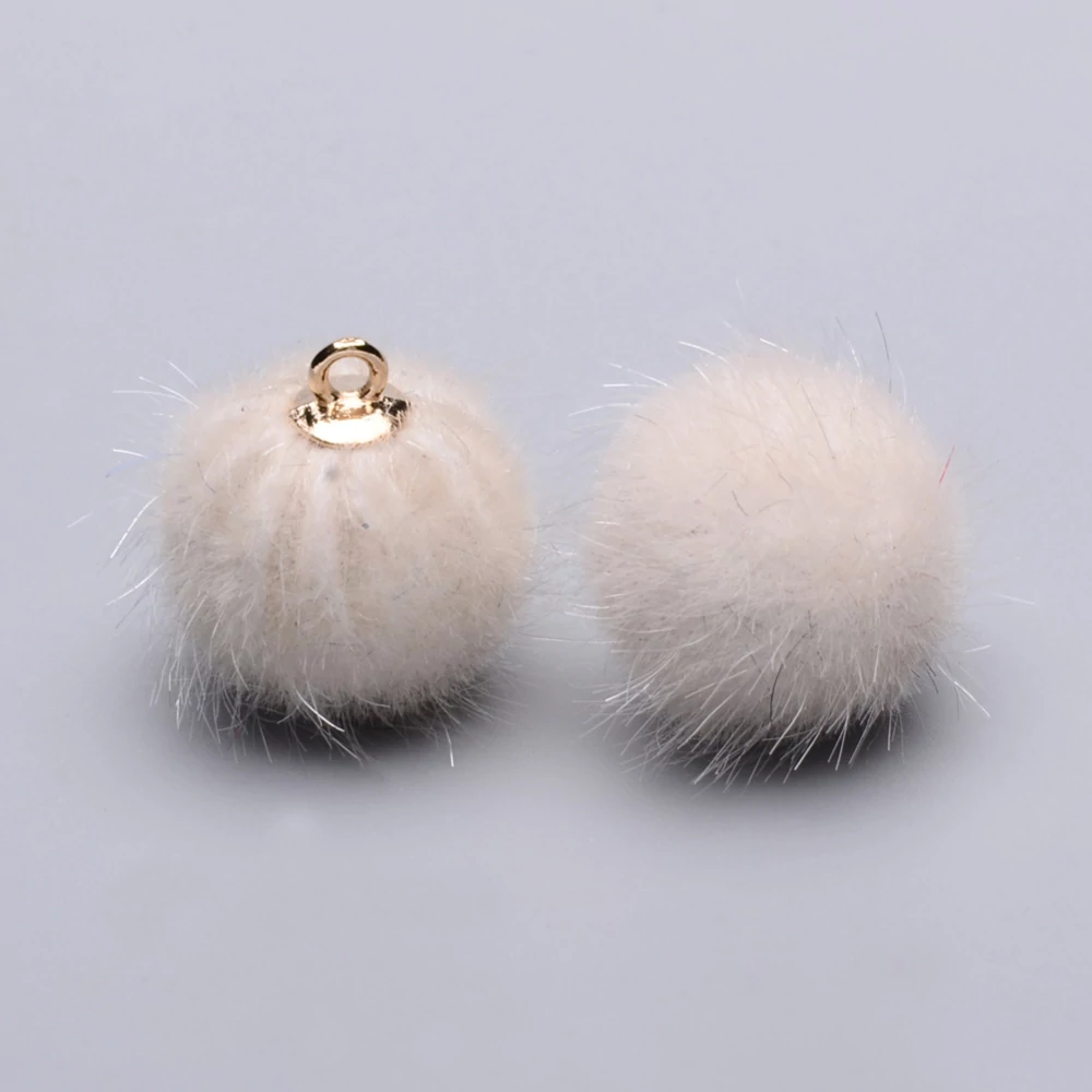 Bézs műszörme pompon (16mm)