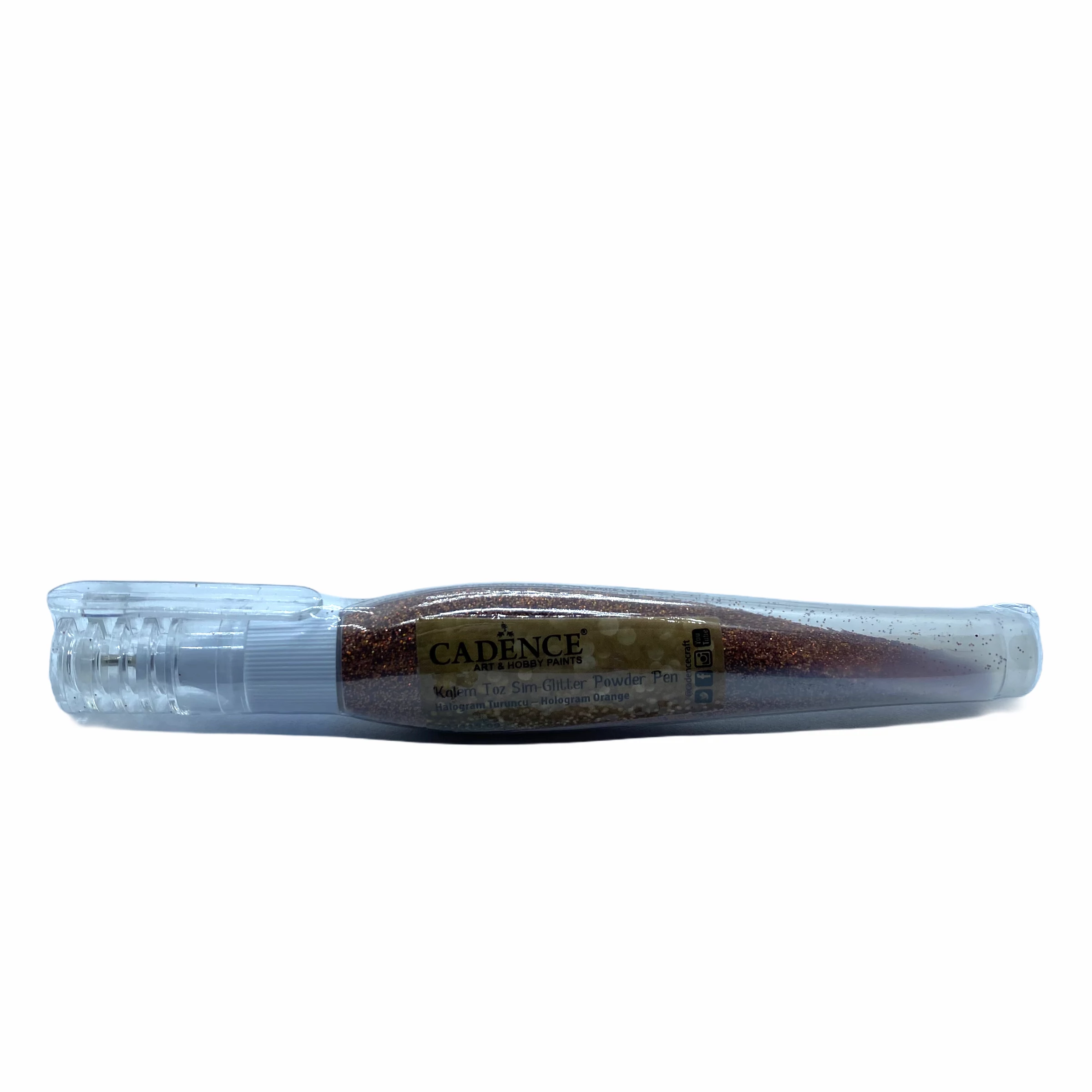Cadence hologramos narancs glitter toll (13cm)