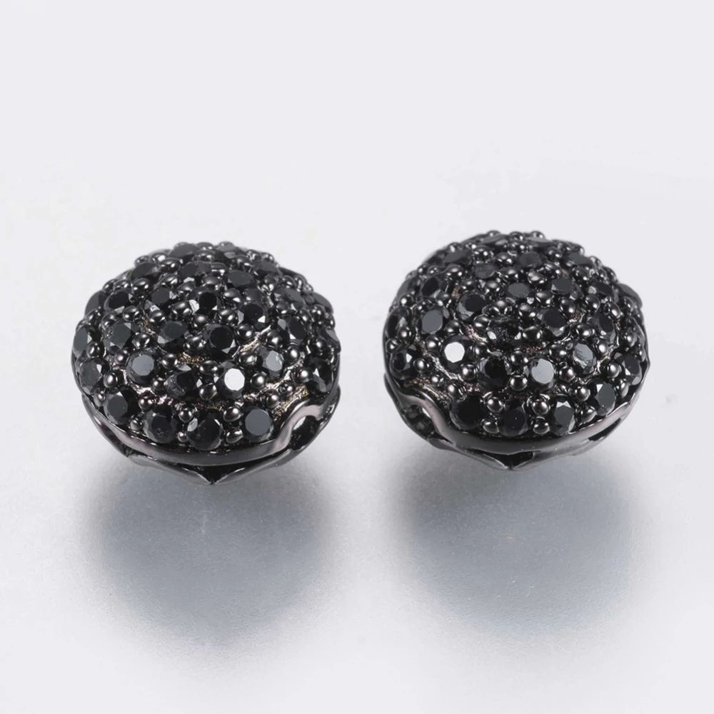 Gunmetál-fekete színű cirkónia strasszos köztes (8,5x5mm)