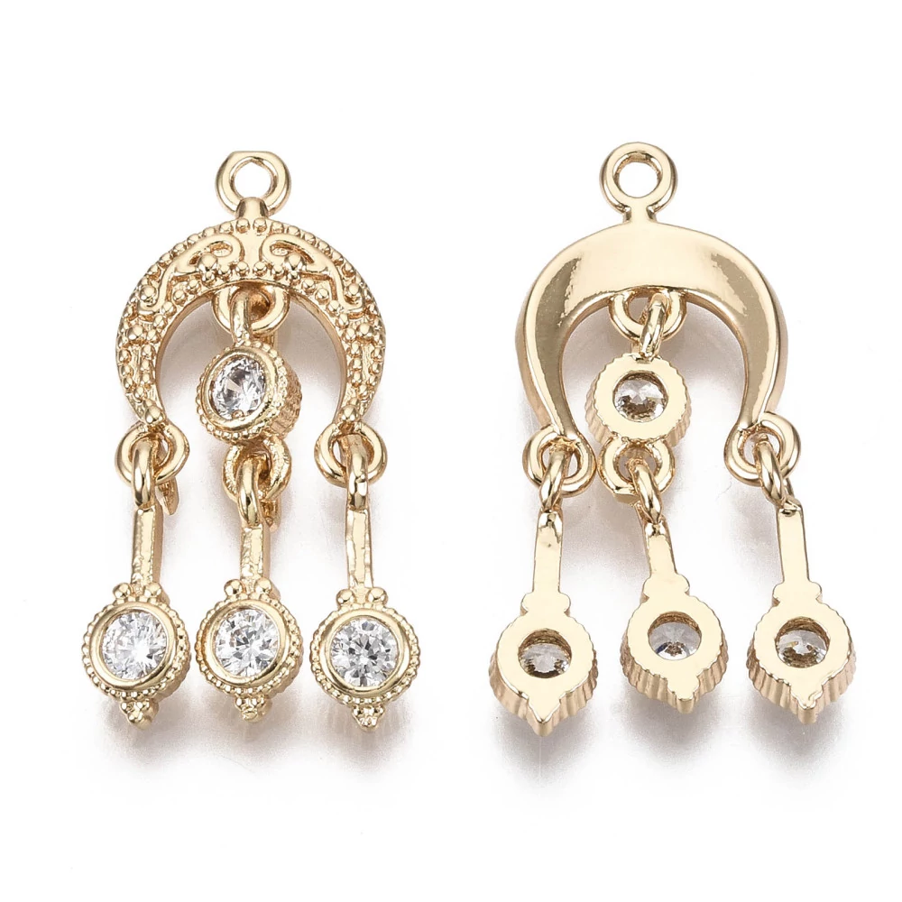 Cirkónia köves arany színű díszes fityegő