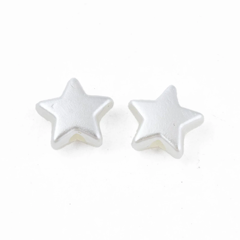20db Gyöngyházfényű csillag alakú akril gyöngy (8mm)