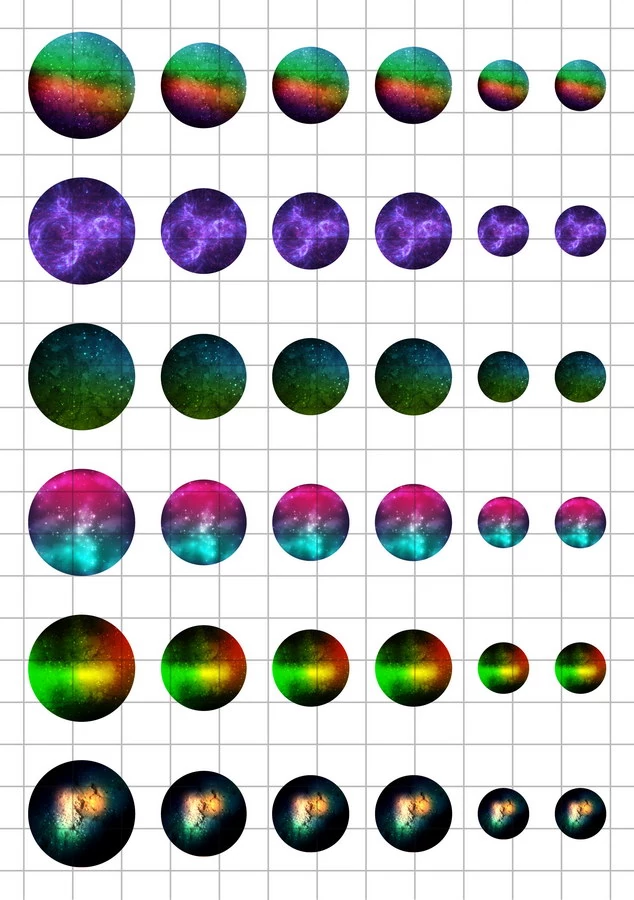 Galaxy-1 Üveglencsés ékszerpapír több méret A5
