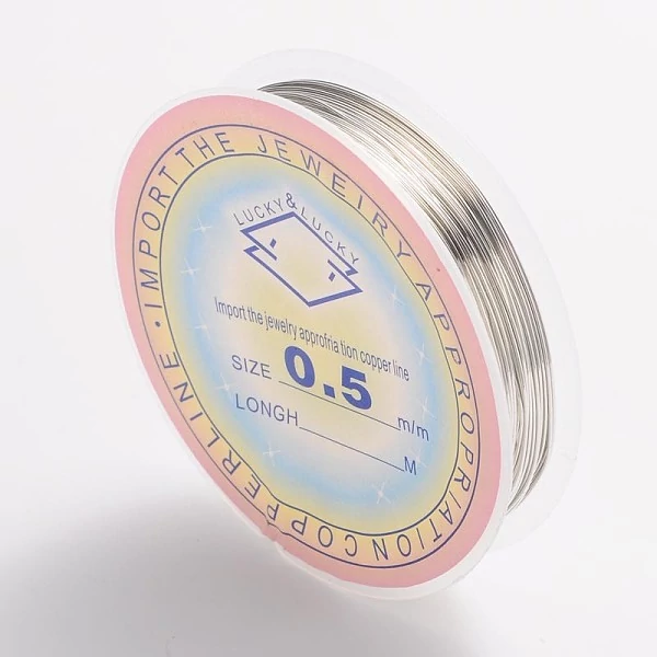 Ezüst színű ékszerdrót (0,5mm/8m)