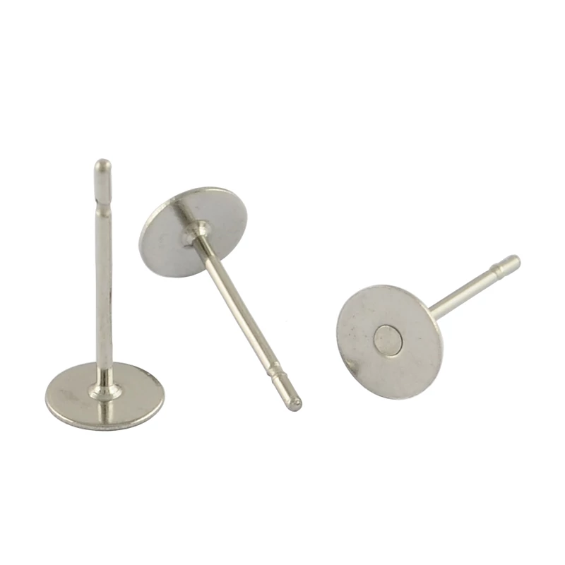 5pár nemesacél bedugós fülbevalóalap (5mm)
