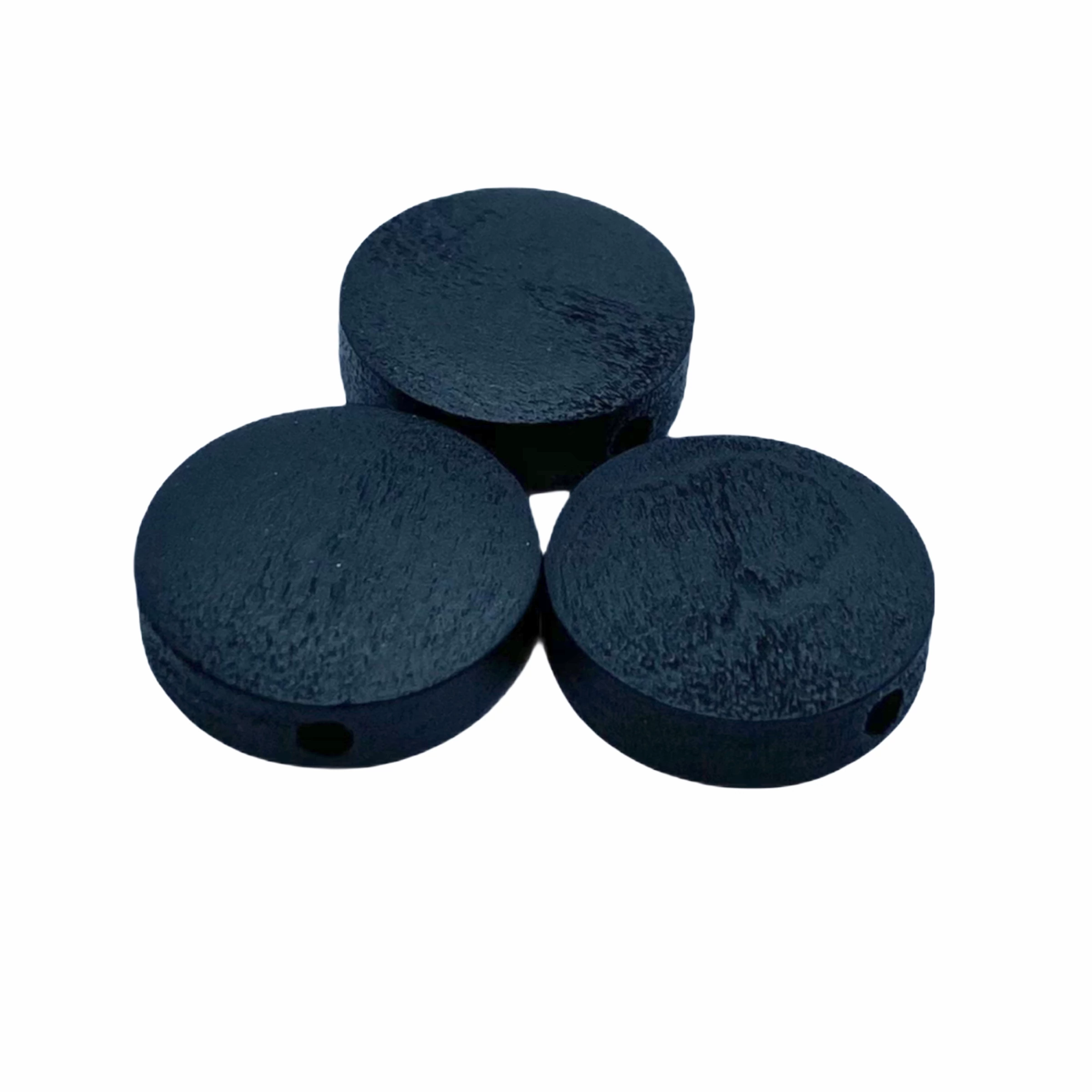 4db Méregzöld festett fa korong gyöngy (15x4mm)