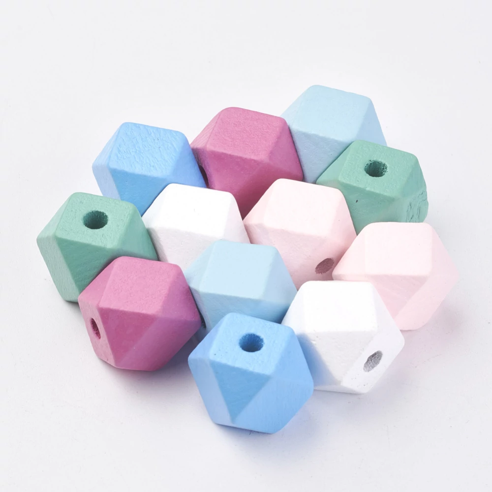15x15mm-es FEHÉR sokszögletű fagyöngy
