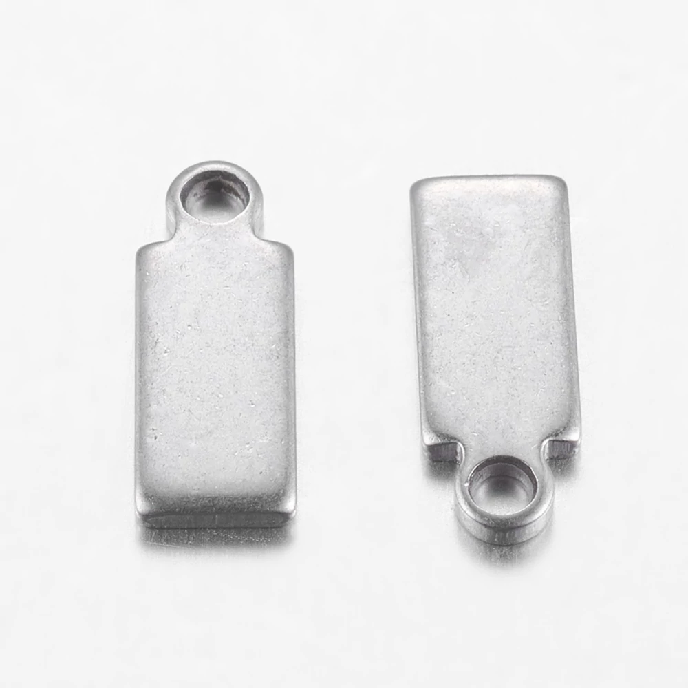 2db Nemesacél gravírozható medálka, fityegő (11x4mm)