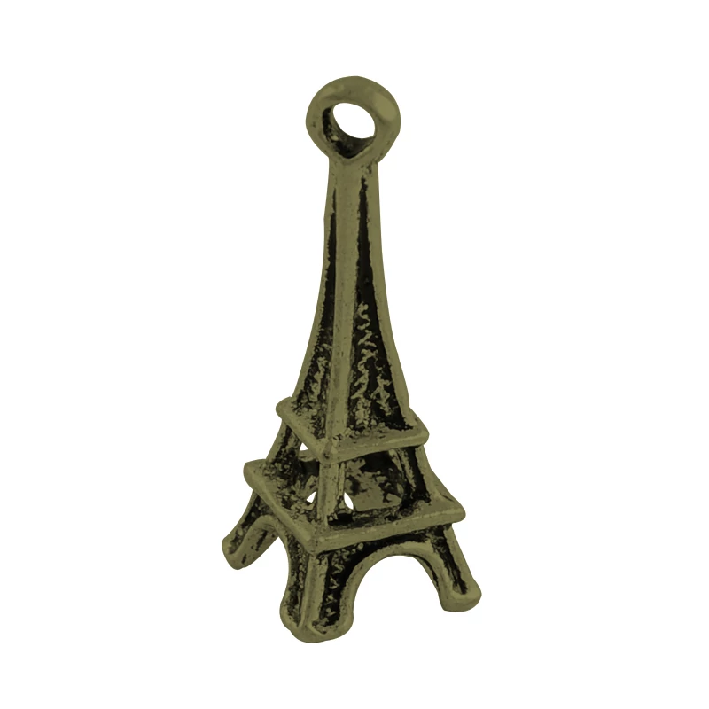 Antikolt bronz színű eiffel torony fityegő (nagyobb)/4db