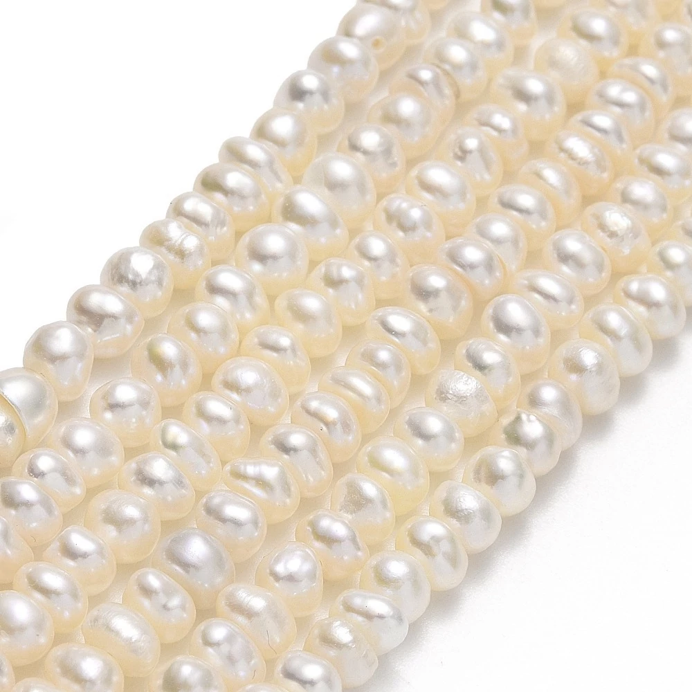 10db Tenyésztett édesvízi gyöngy (4~5x4x3mm)