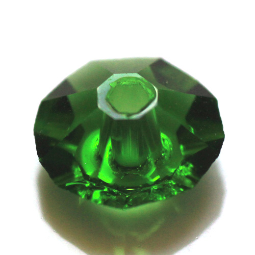 Sötét zöld első osztályú csiszolt üveggyöngy (3x6mm)