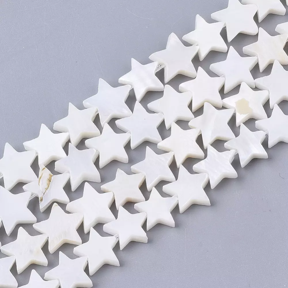 Festett édesvízi csillag alakú gyöngy (10.5x9.5x2-3mm) /4db