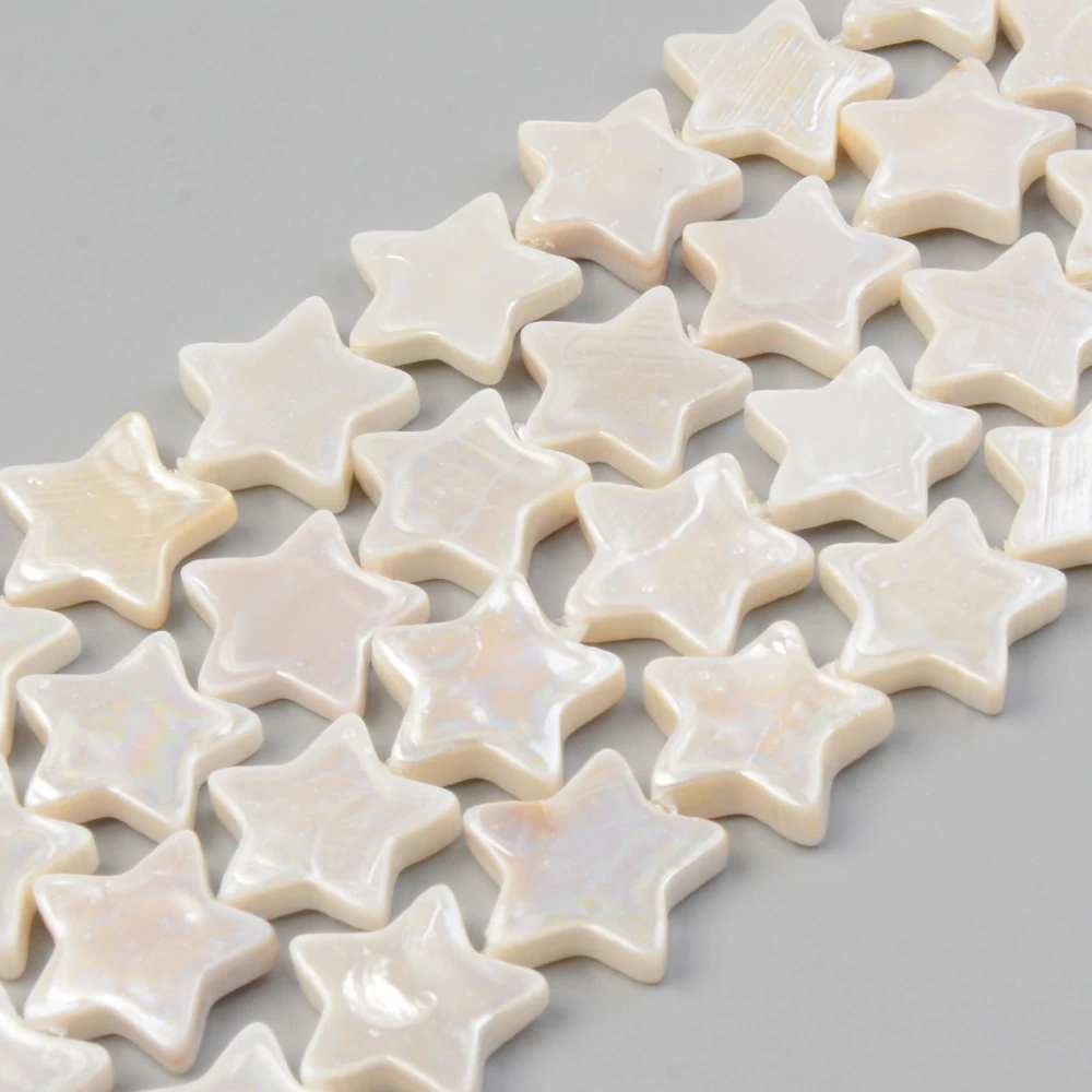 Festett édesvízi csillag alakú gyöngy (15x15.5x3mm) /2db