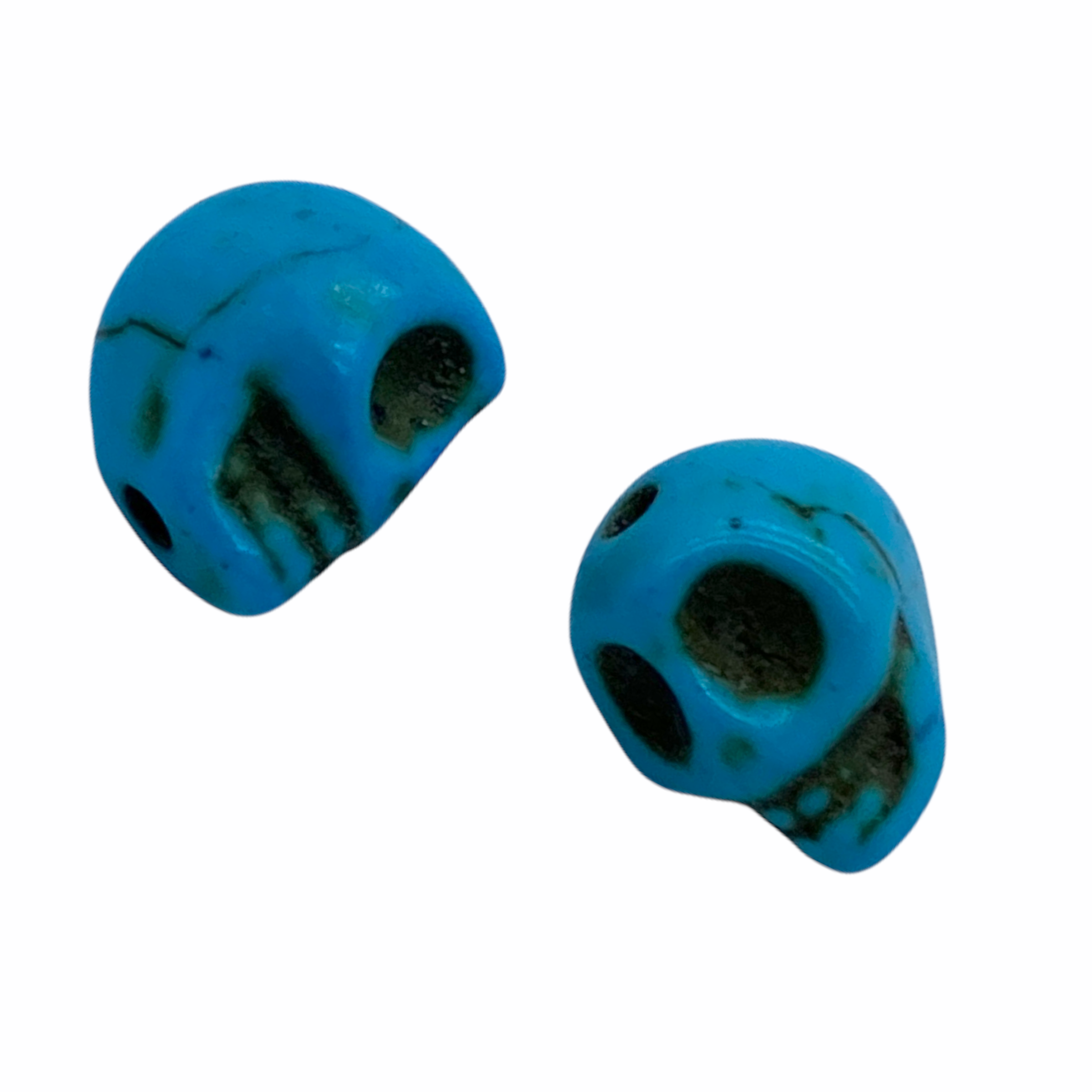 Szintetikus howlit kék koponya gyöngy (9x7,5mm)