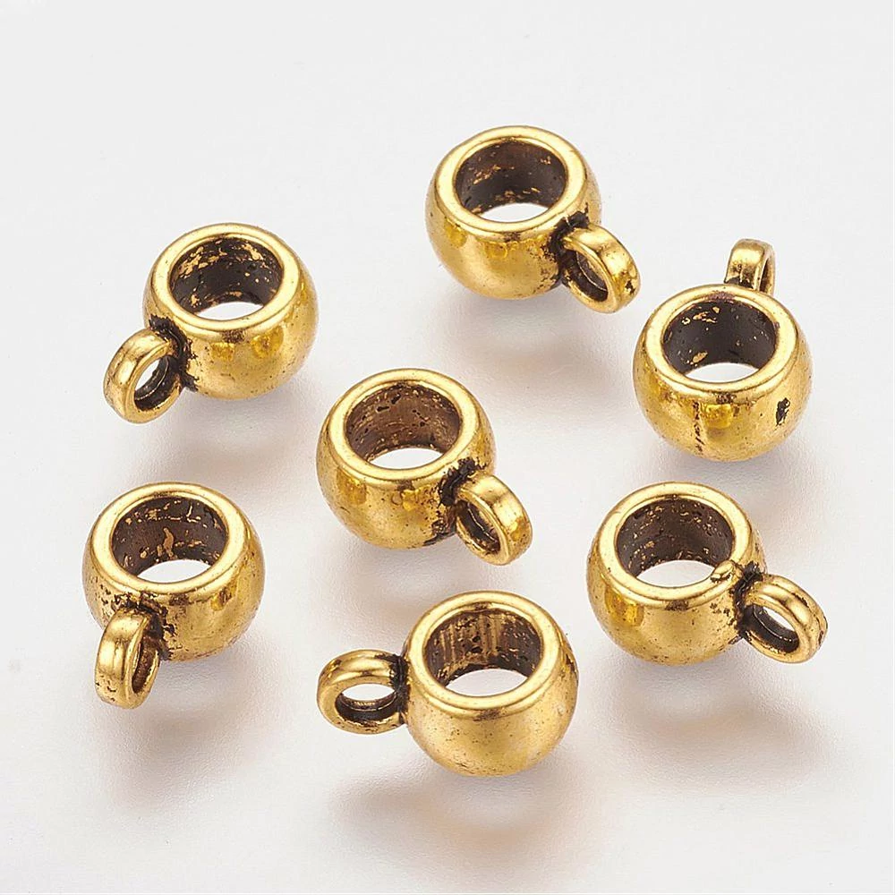 10db Antikolt arany színű medáltartó (9x6mm)