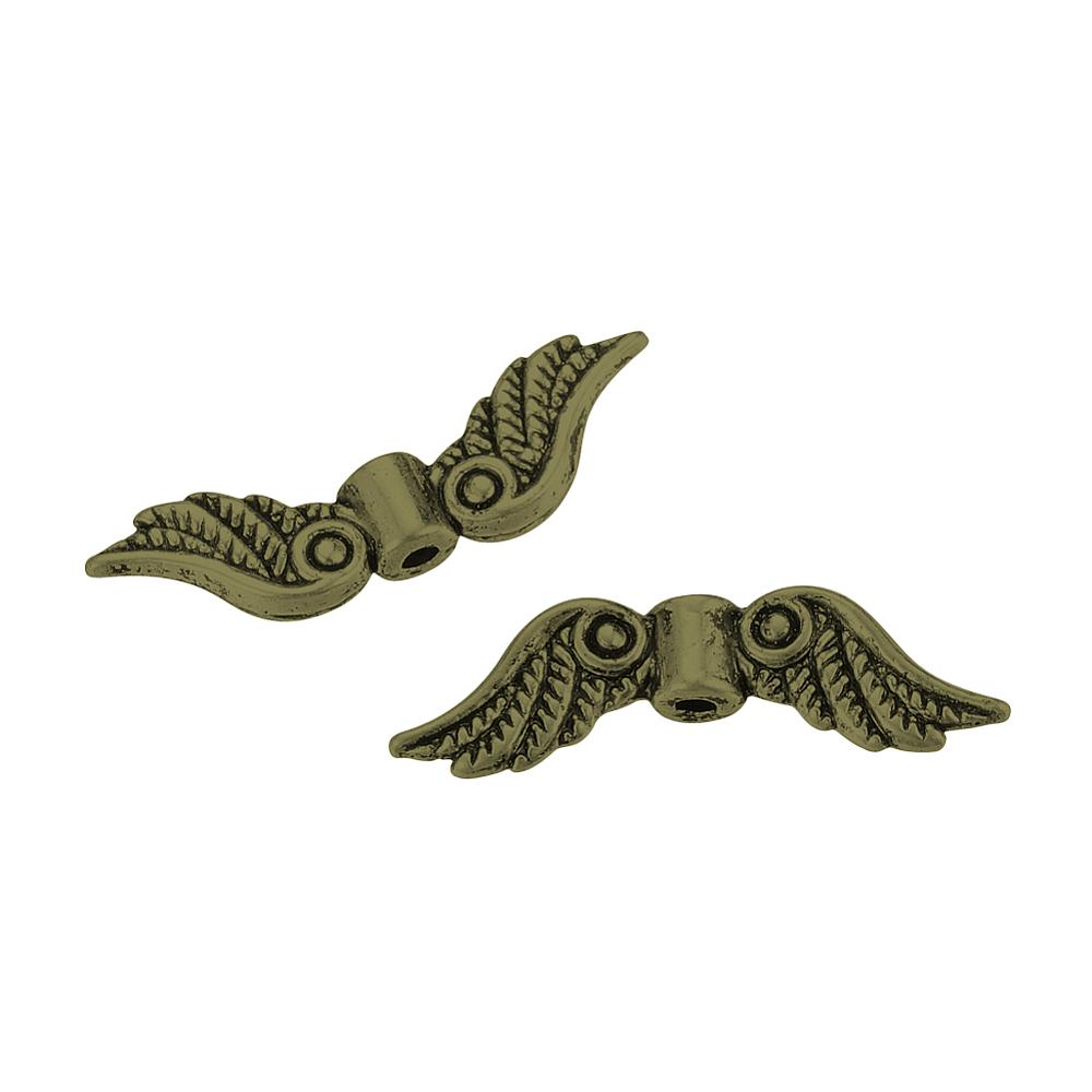 Antikolt bronz szárny alakú köztes (7x23mm)/5db