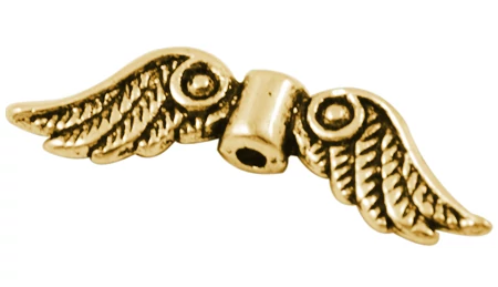 Antikolt arany színű angyalszárny köztes (7x23mm)/5db