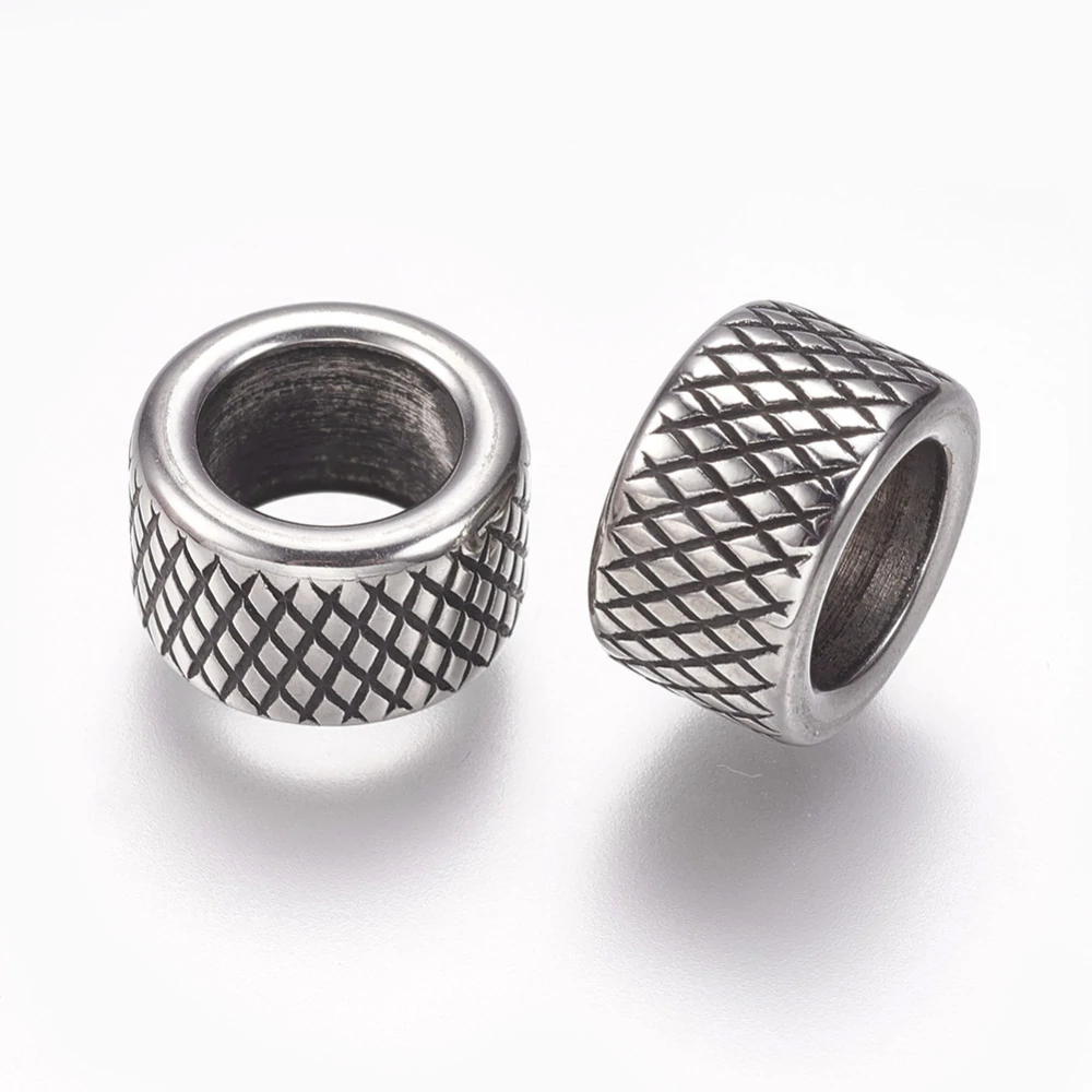 Nemesacél gyöngy (10x6mm)