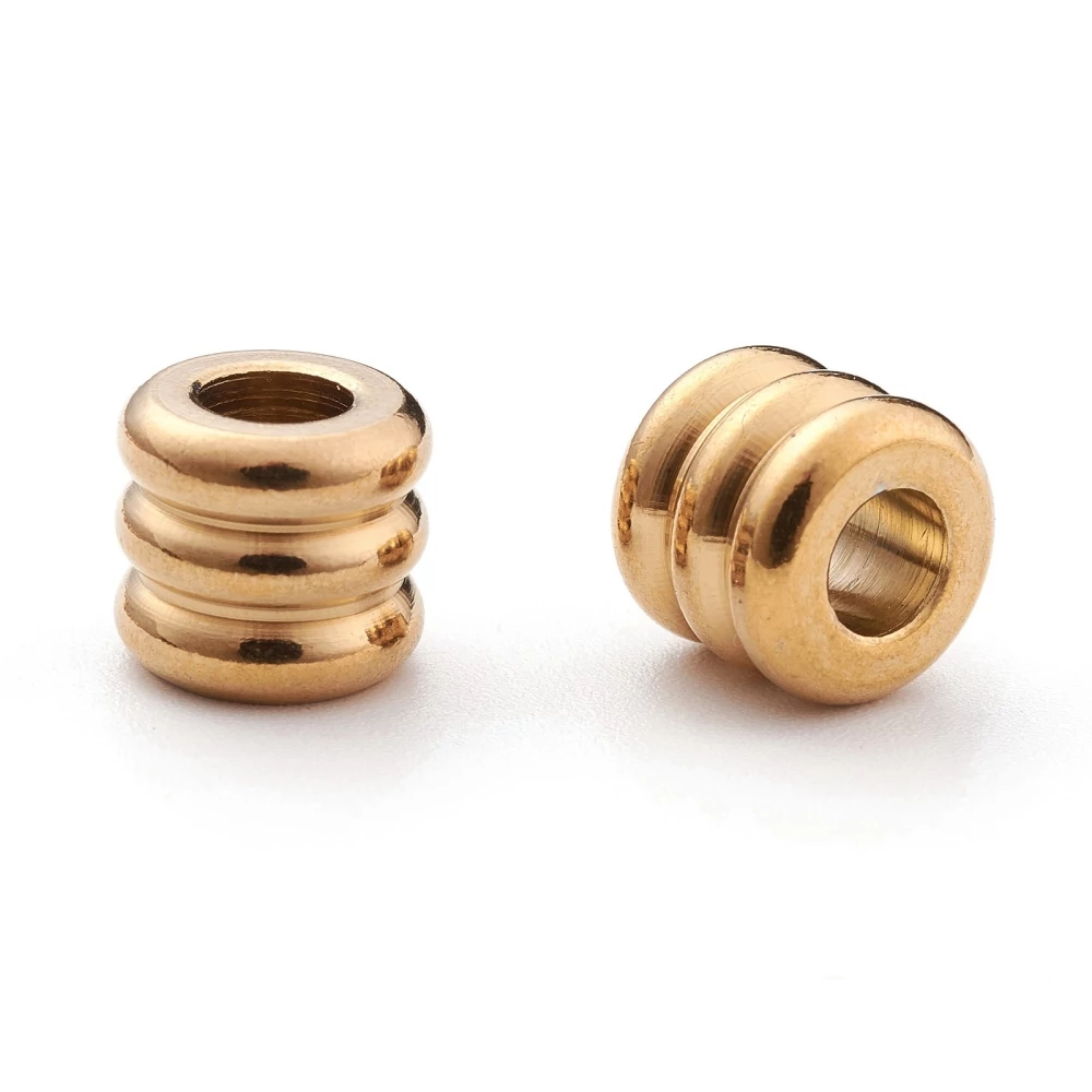 Arany nemesacél cső gyöngy (9x8mm)