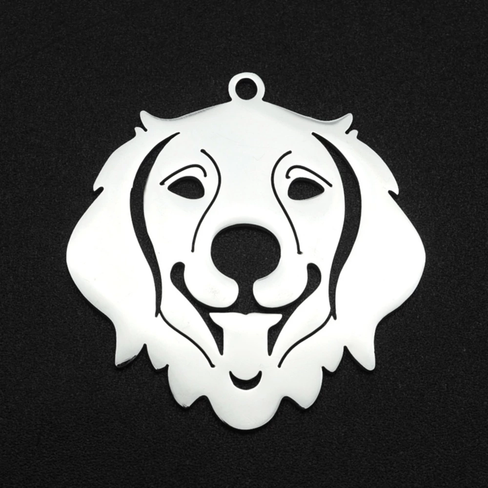 Nemesacél lézervágott golden retriever medál
