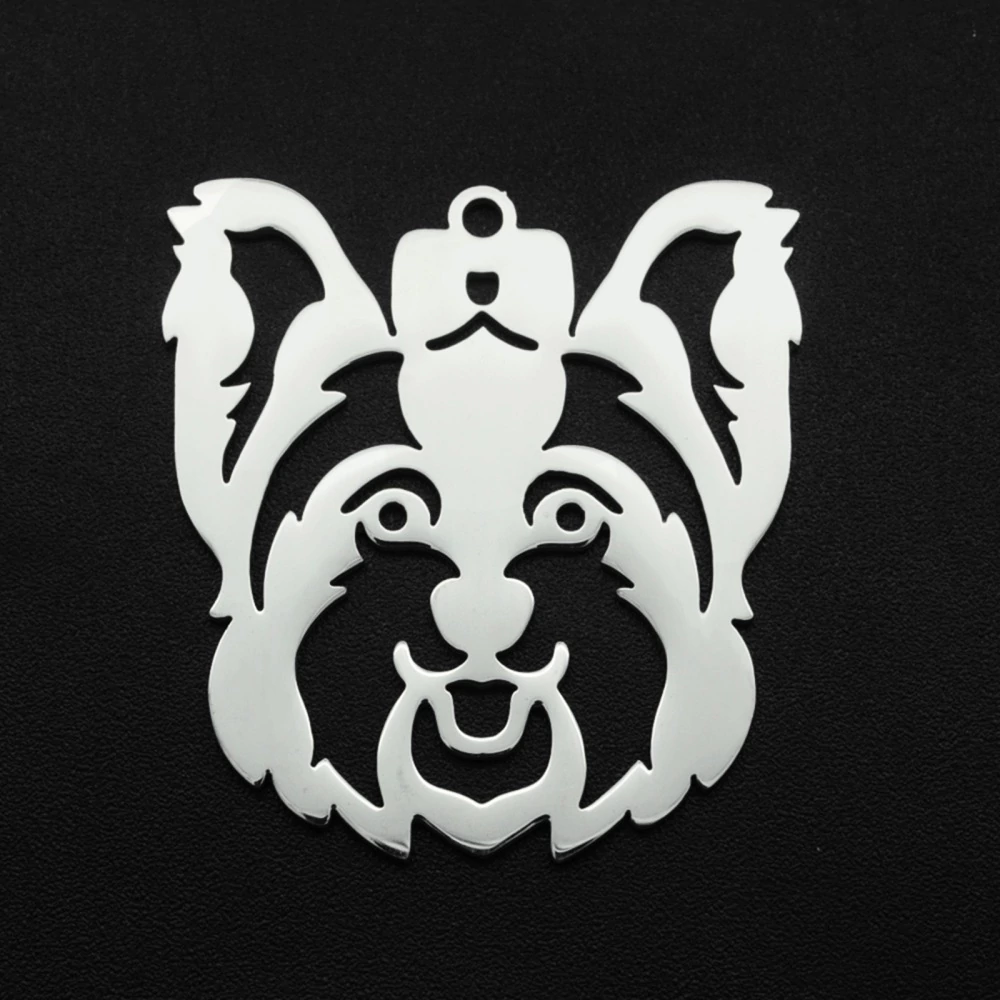 Nemesacél lézervágott yorkshire terrier medál