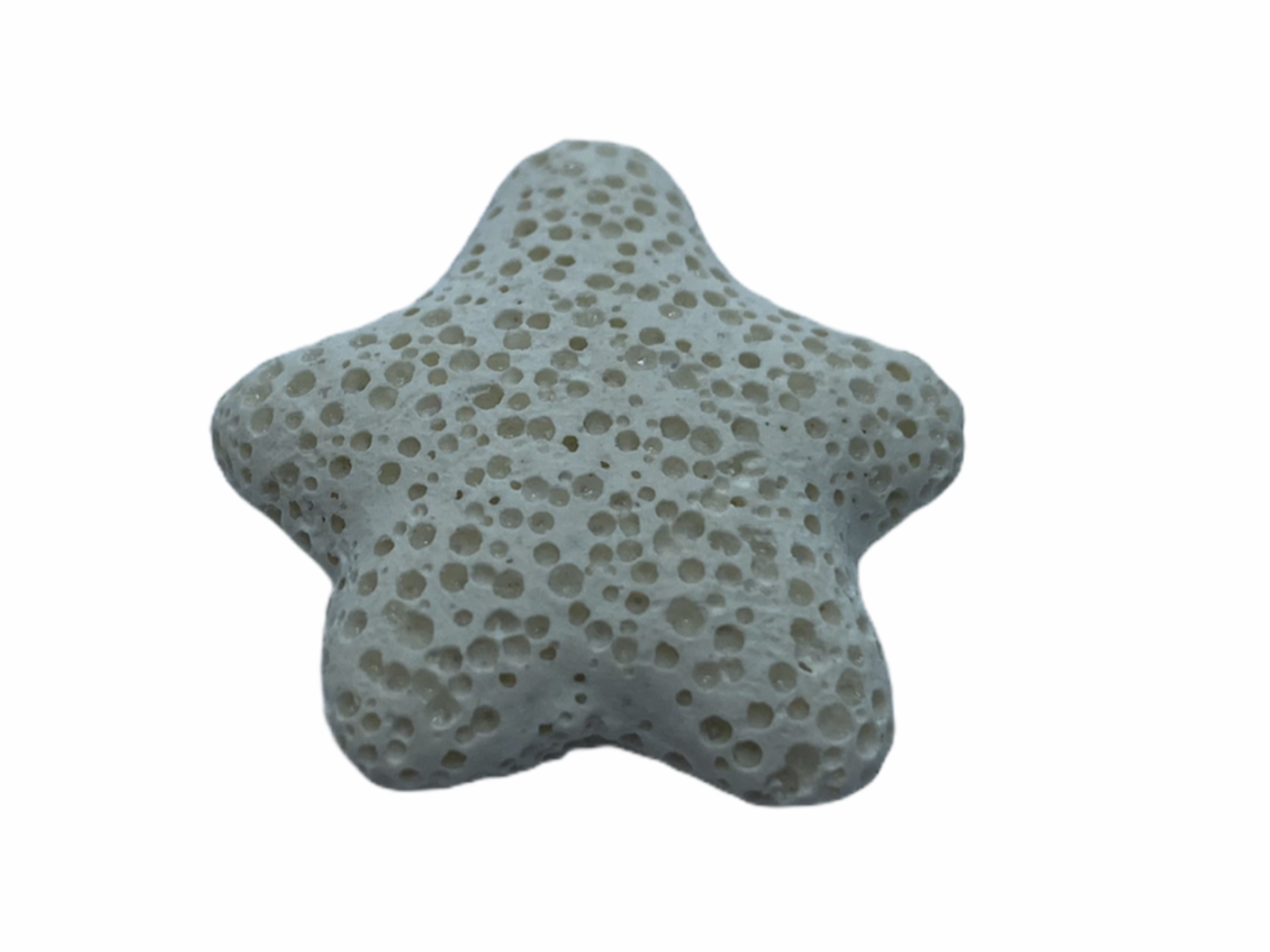 Bézs lávakő csillag alakú átfúrt medál (25mm)
