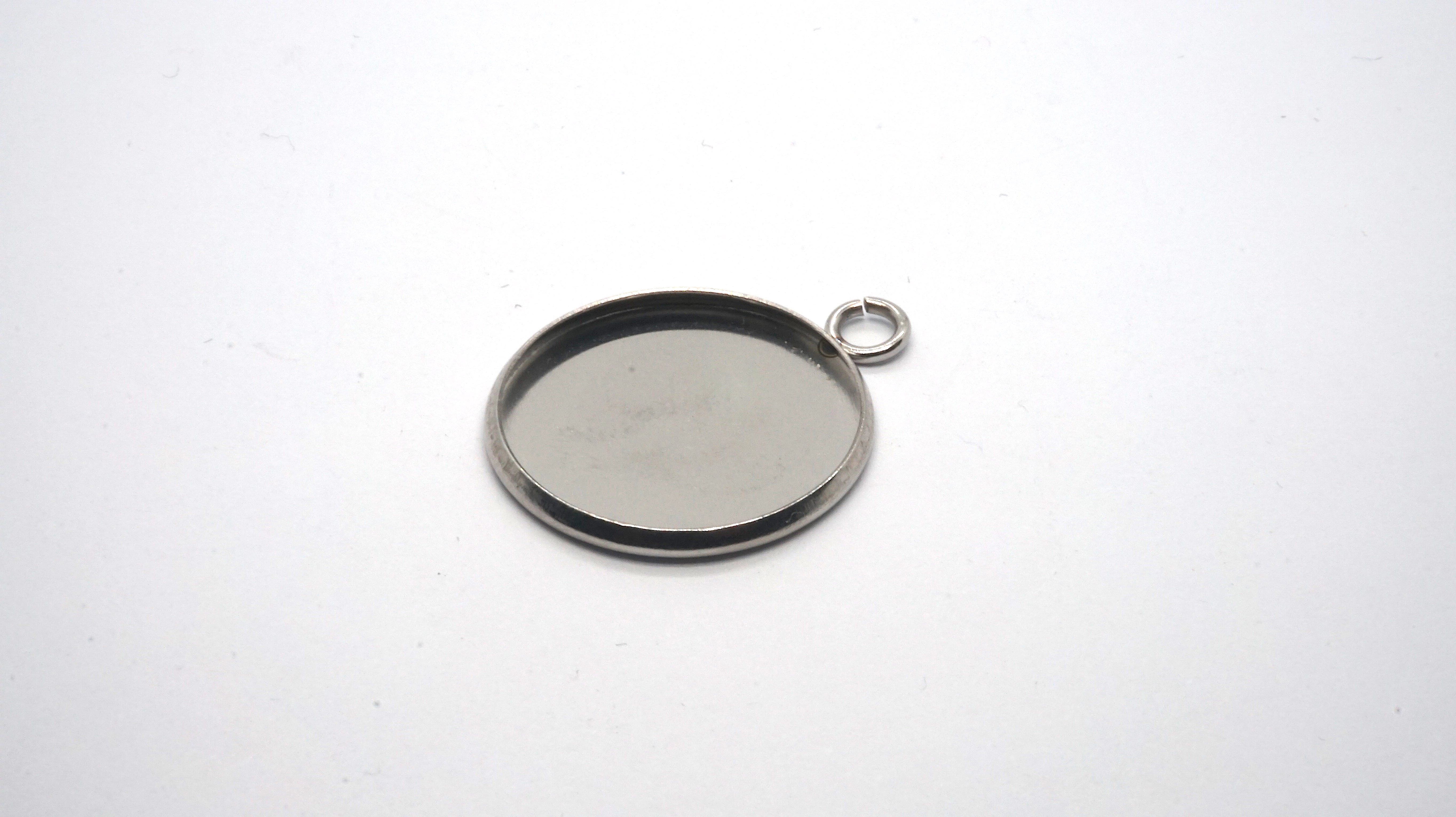 Nemesacél medálalap (18mm)