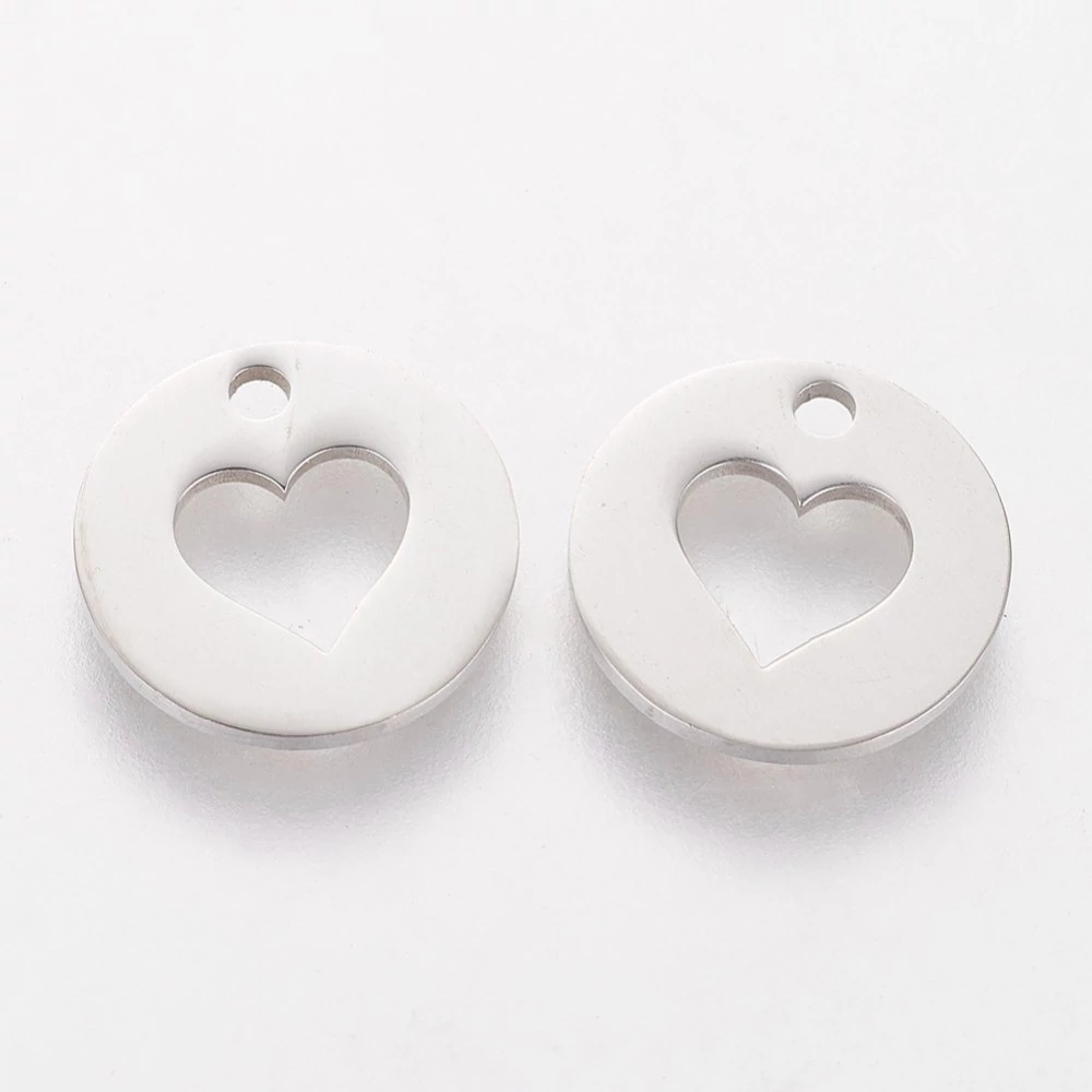 Nemesacél szív fityegő