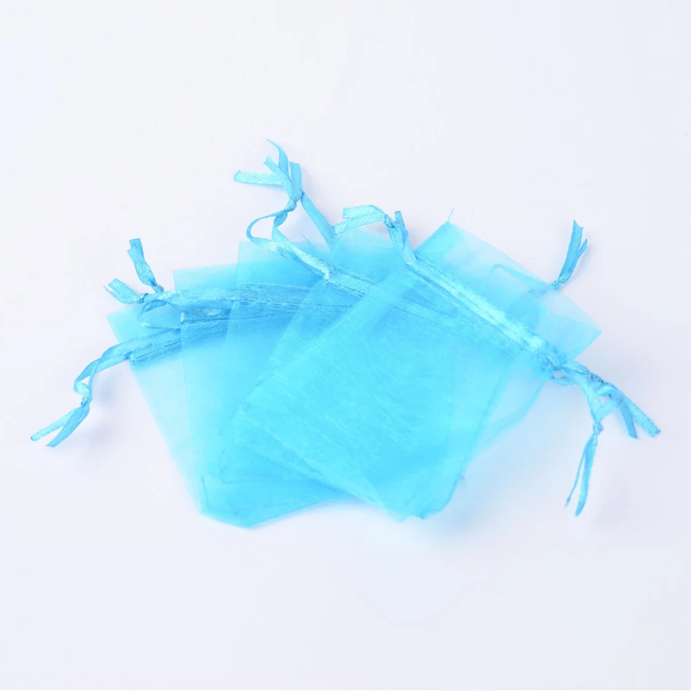 Világos kék organza tasak (9x7cm)