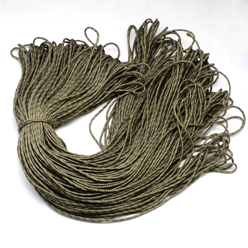 Csíkos sötét oliva paracord zsinór (2mm)