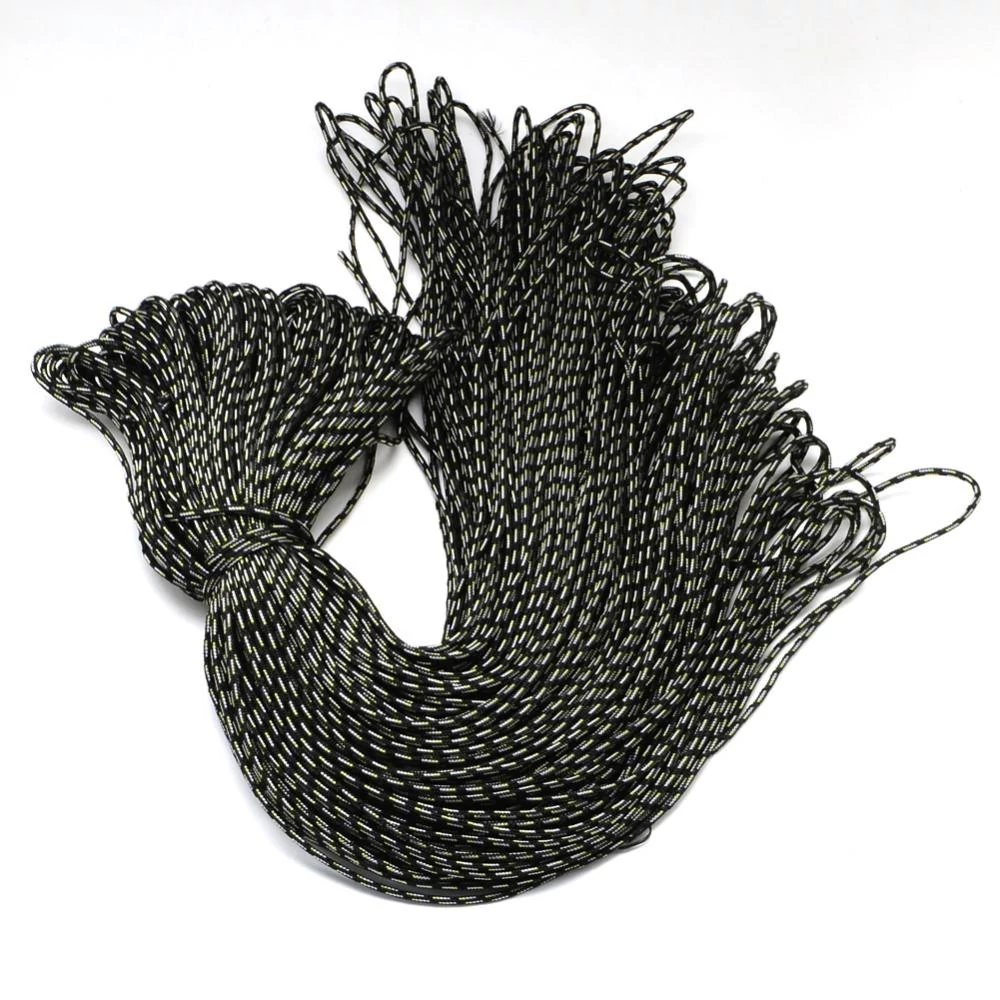 Csíkos fekete paracord zsinór (2mm)