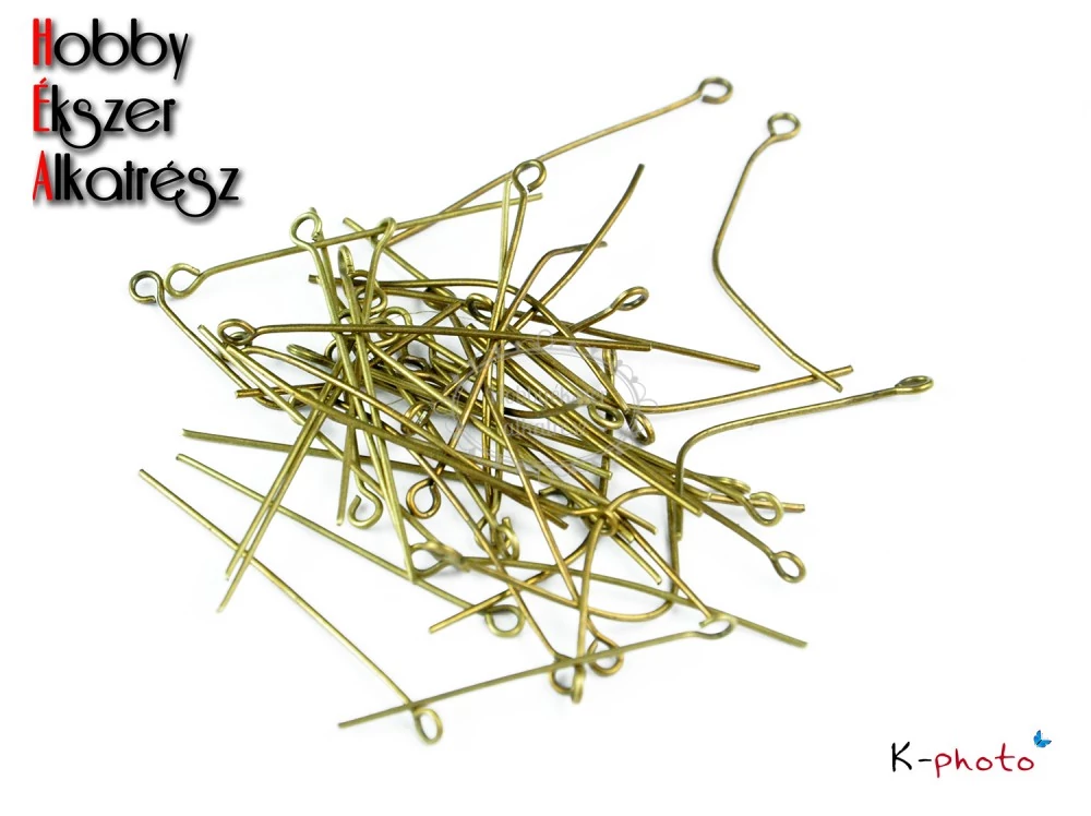 50db Antikolt bronz színű szemes szerelőpálca (18mm)