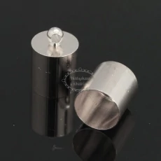 Ezüst színű zsinórvég (10x6mm)/4db