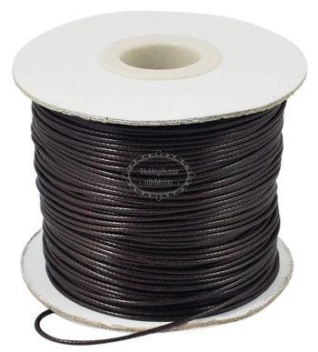 Kávébarna viaszolt szál (1mm) /3 méter