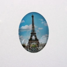 Eiffel torony mintás üveglencse (18x25mm)