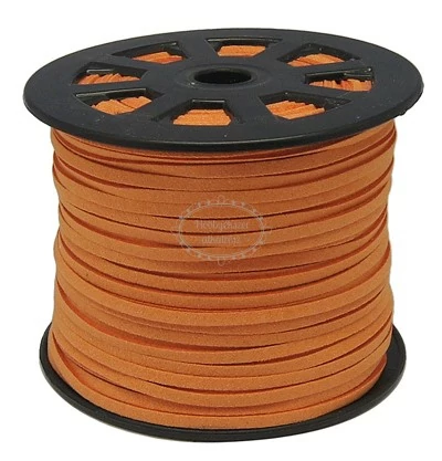 Sötét narancs hasított bőrszál (3mm)