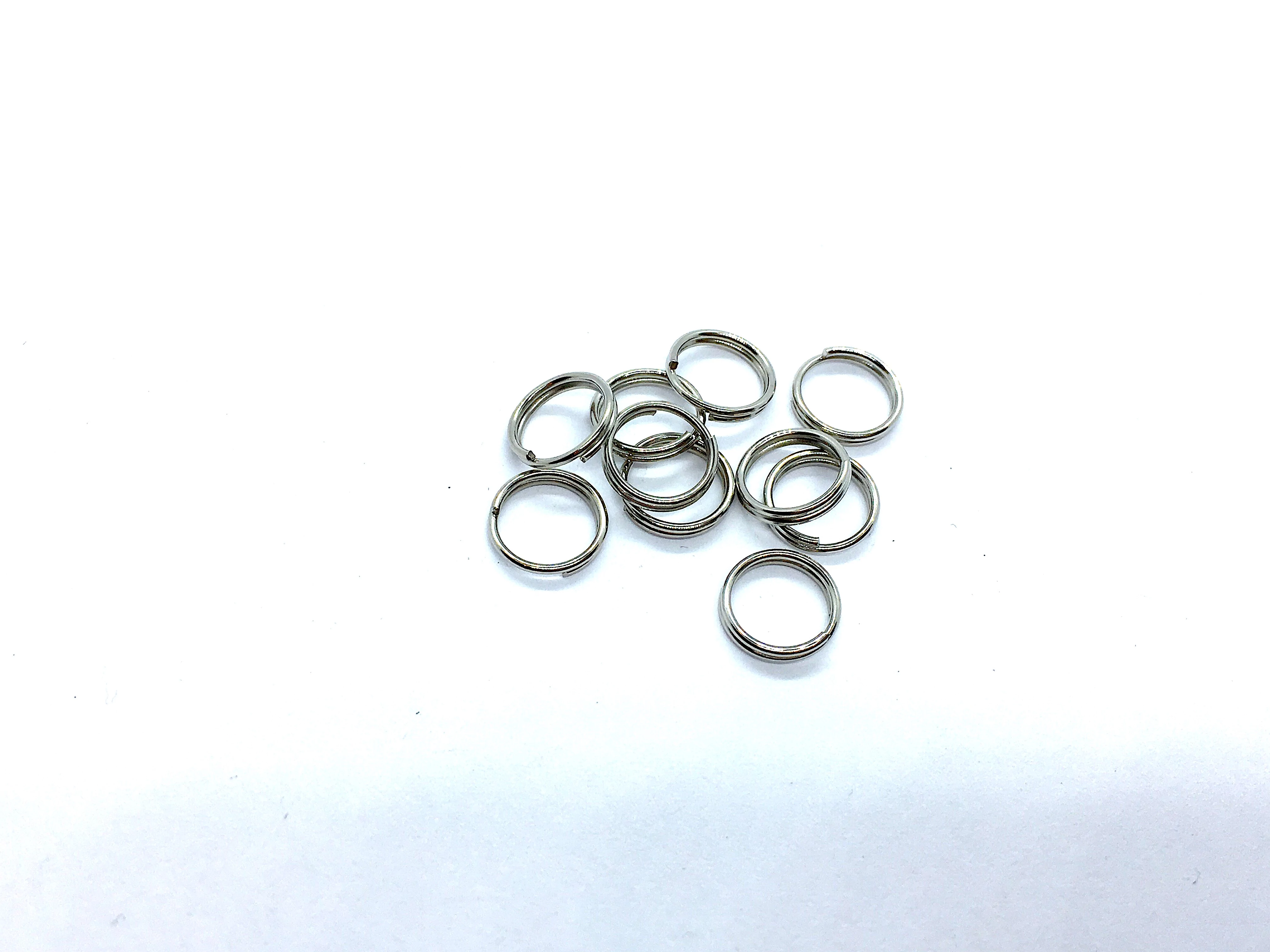 10db antikolt ezüst színű dupla vastag szerelőkarika (8mm)
