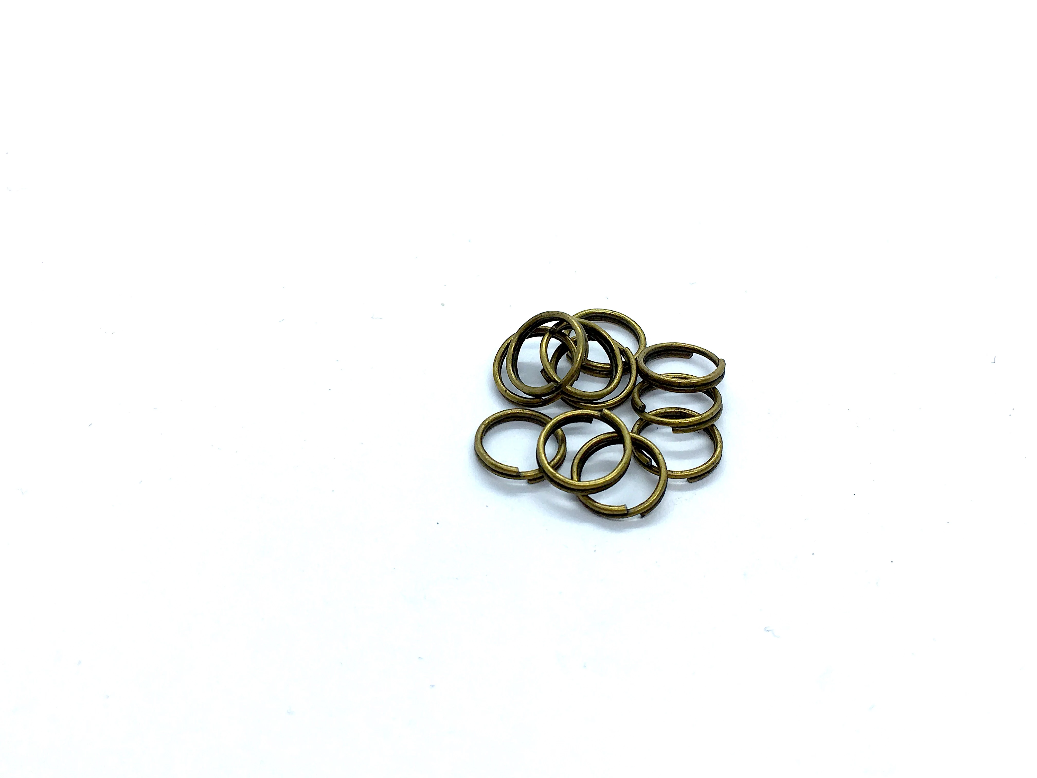 10db antikolt bronz színű dupla vastag szerelőkarika (8mm)
