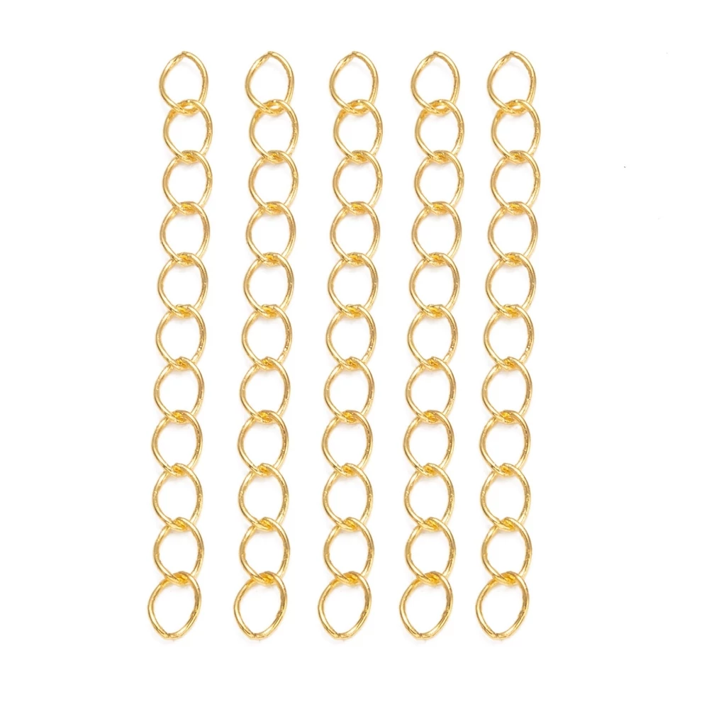 10db Arany színű lánchosszabbító nyakláncokhoz (50x3,5mm)