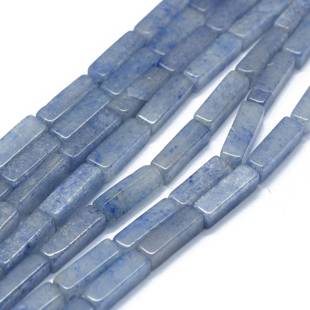 Kék aventurin tégla ásványgyöngy szálban (12~13x4x4mm)/29db