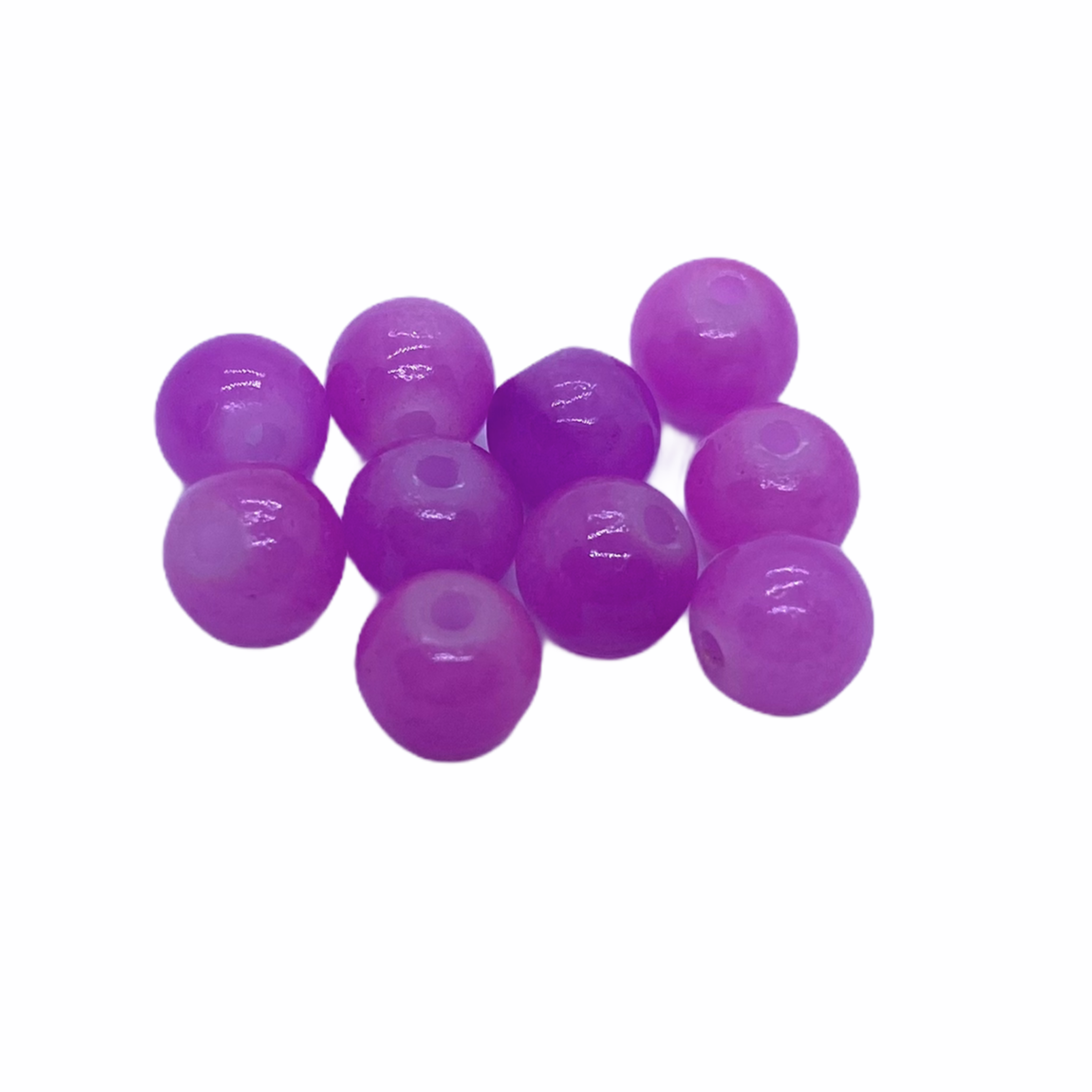 10db műanyag lila gyöngy (6mm)