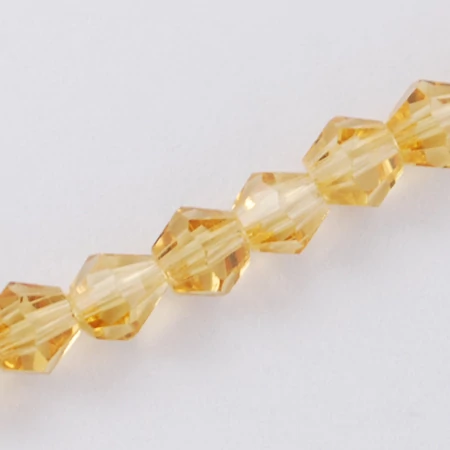 10db Arany bicone üveggyöngy (6mm)