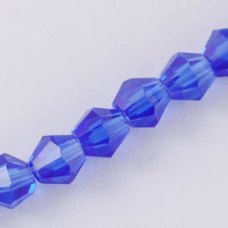 10db Sötét kék bicone üveggyöngy (6mm)