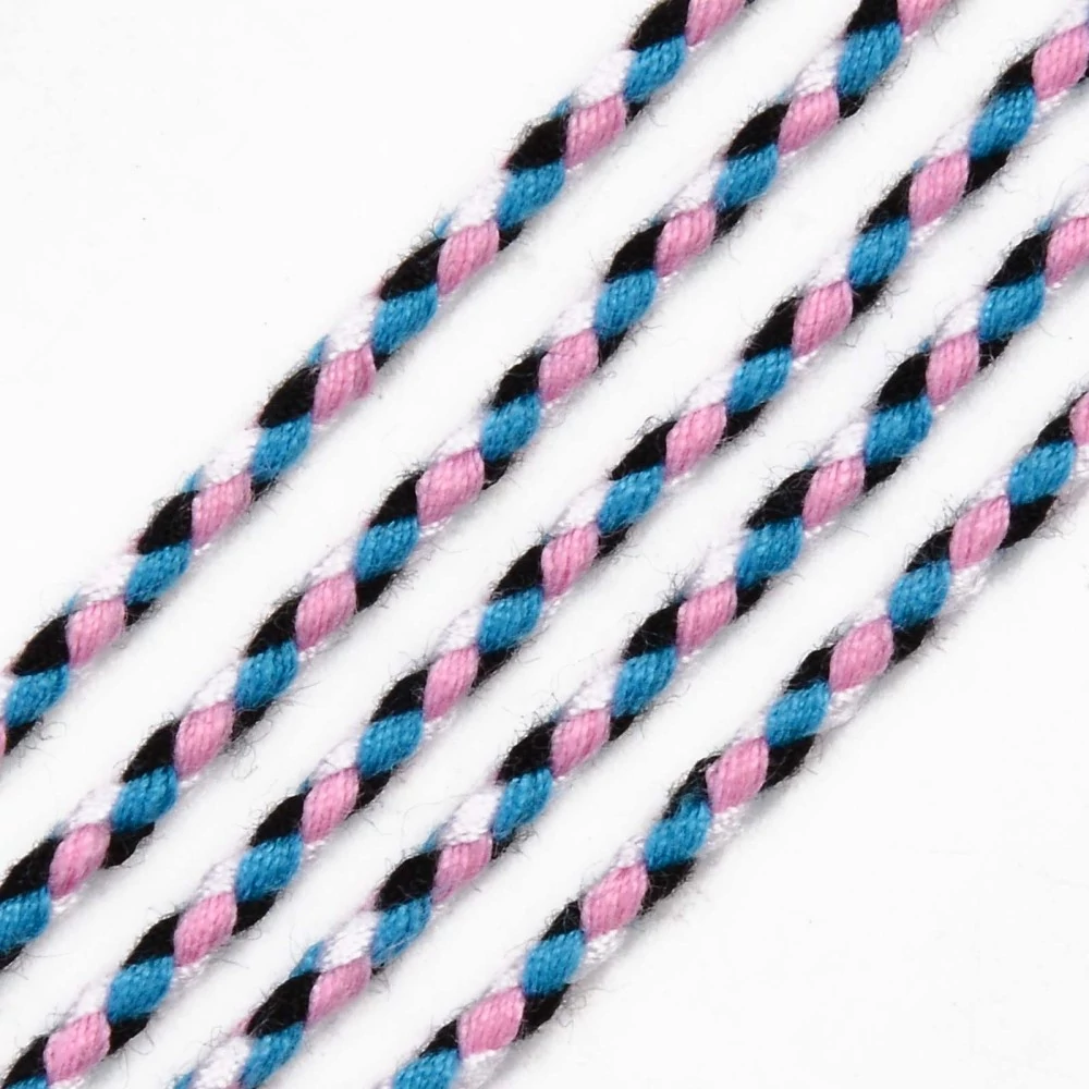 Színes poliészter fonott zsinór (2mm) /5méter