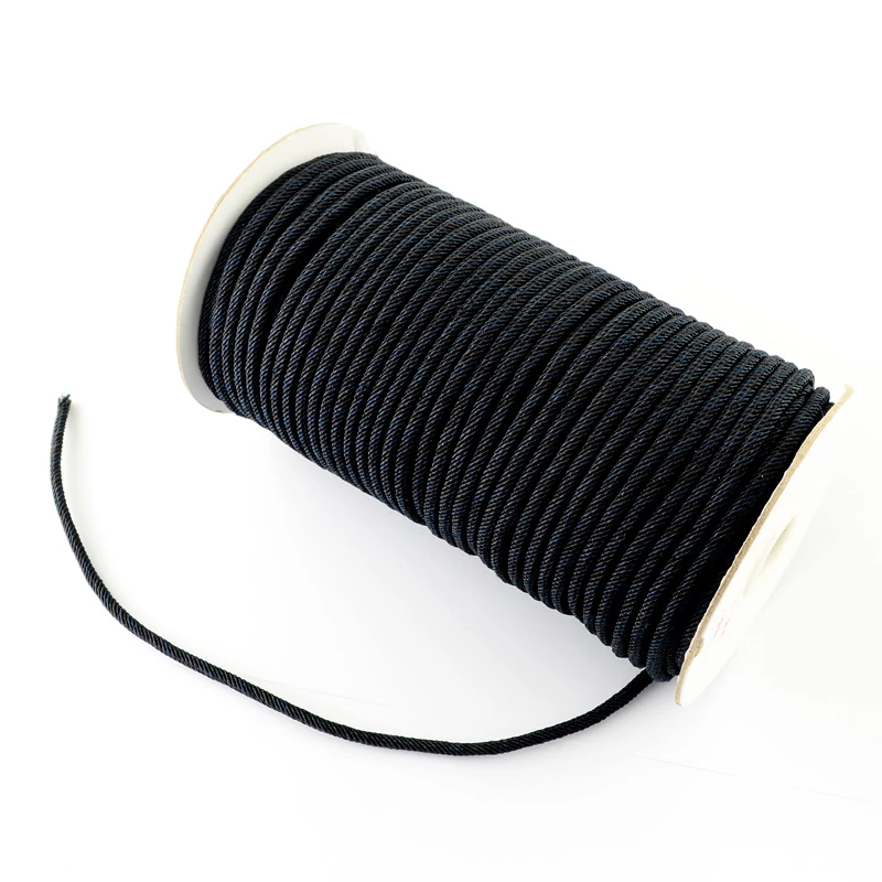 Fekete nejlon zsinór (4mm) /5 méter